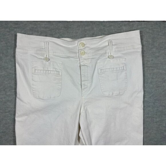 Pilcro & The Letterpress Anthropologie Womens Pants Sz 28‎ White Denim - Picture 2 of 5